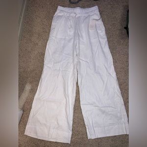 Wide leg linen pants